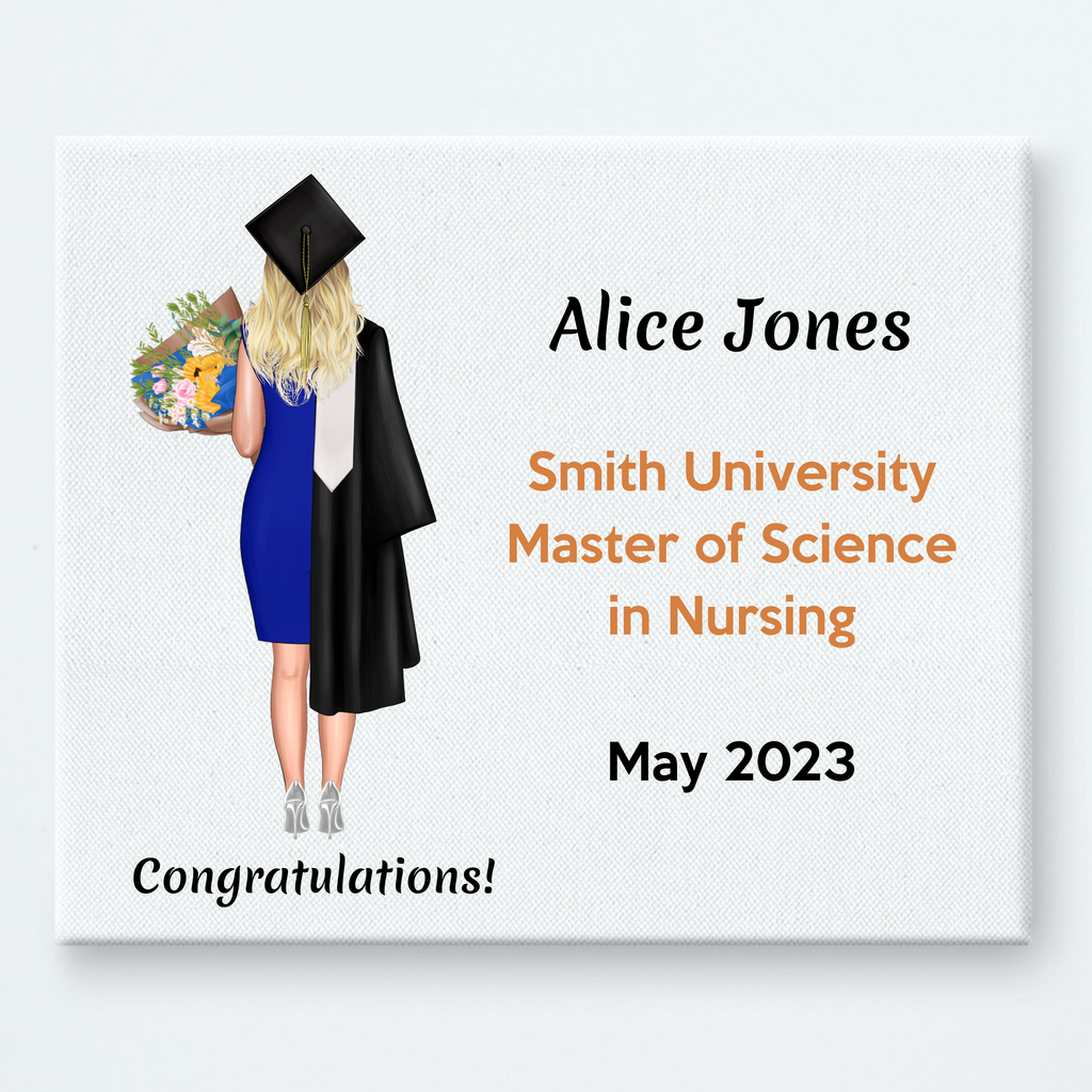 Personalized Graduation Gift for Her - Canvas - ScienceGrit