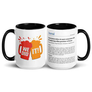 Publication Mug (Handle & Inside in Black) - Perfect Gift for Master's/PhD Students, Postdocs, Professors, Researchers, and Scientists