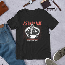 Unisex Short Sleeve Premium Cotton T-shirt - Astronaut Relax In Gravy Sauce
