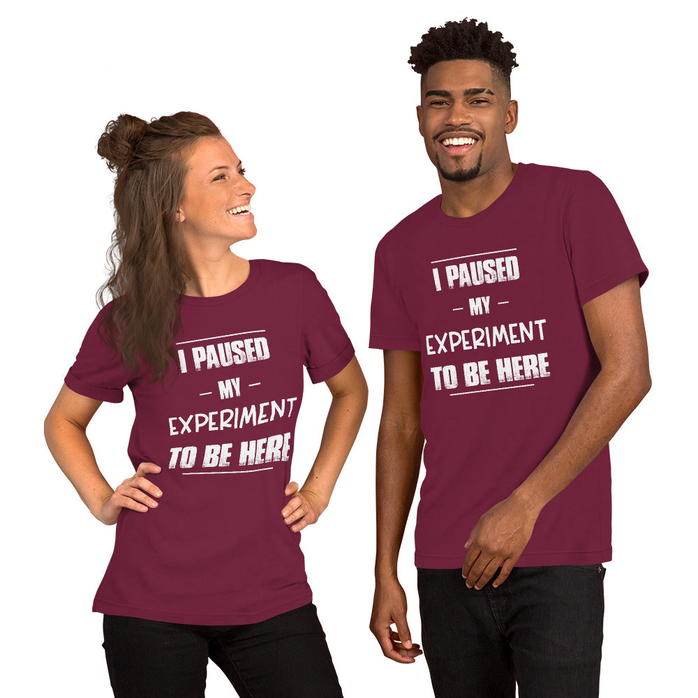 Unisex Short Sleeve Premium Cotton T-shirt - I Paused My