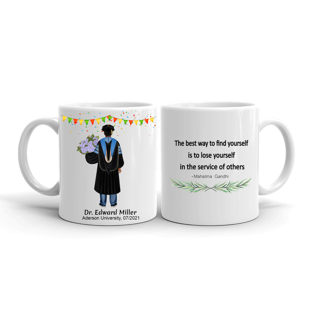 2020 graduation coffee mug Doctoral Graduation Gift for Him - Congratulations
