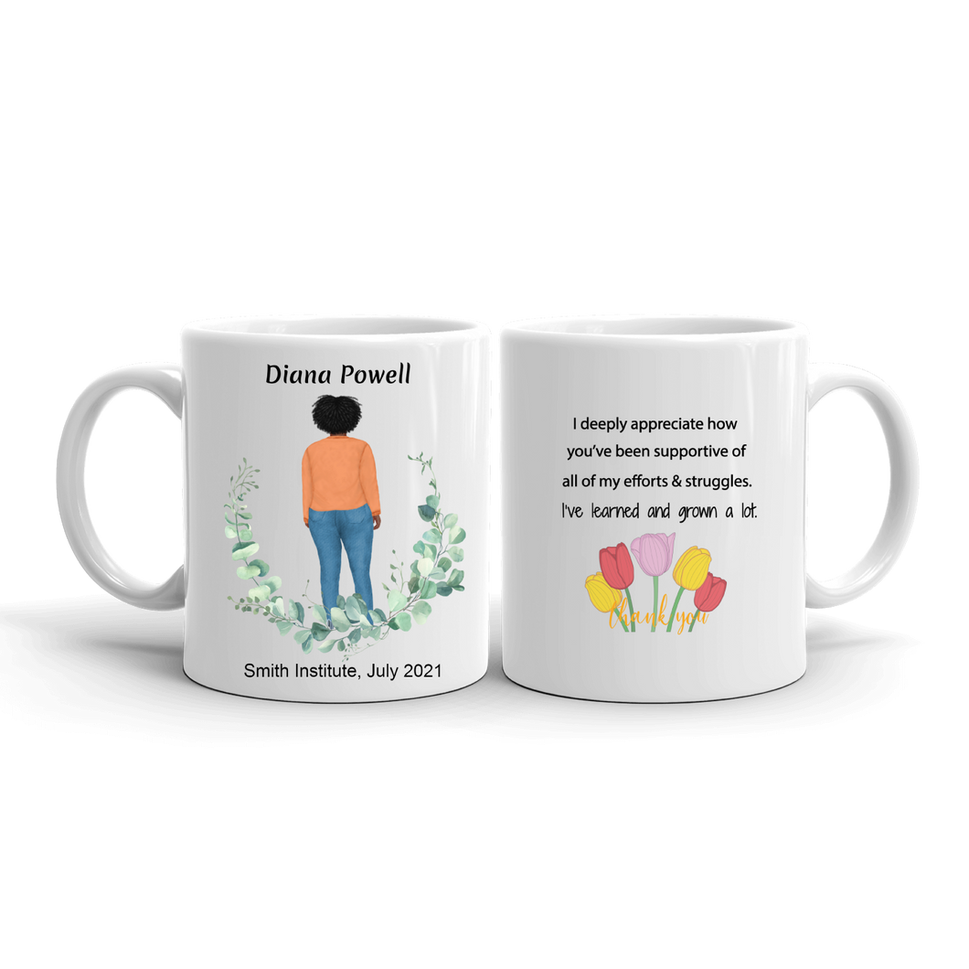 Thank You Appreciation Gift For Female Coworkers, Employees, Colleagues & Friends - Personalized Mug - I Appreciate Your Support, 11oz