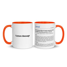 Publication Mug (Handle & Inside in Orange) - Perfect Gift for Master's/PhD Students, Postdocs, Professors, Researchers, and Scientists