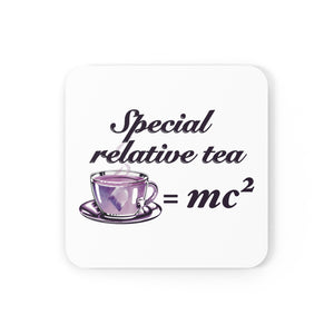 Special Relative Tea Cork Back Coaster | Gift for Scientists and Science Lovers