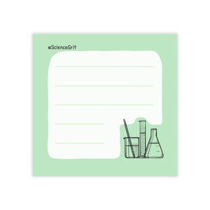 Flask, Beaker, and Graduated Cylinder Sticky Note