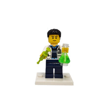 Custom LEGO® Lab Set - Male Scientist Minifigure with Micropipette and Flask | Gift for Chemists, Biologists, Medical Lab Technicians, and Science Enthusiasts