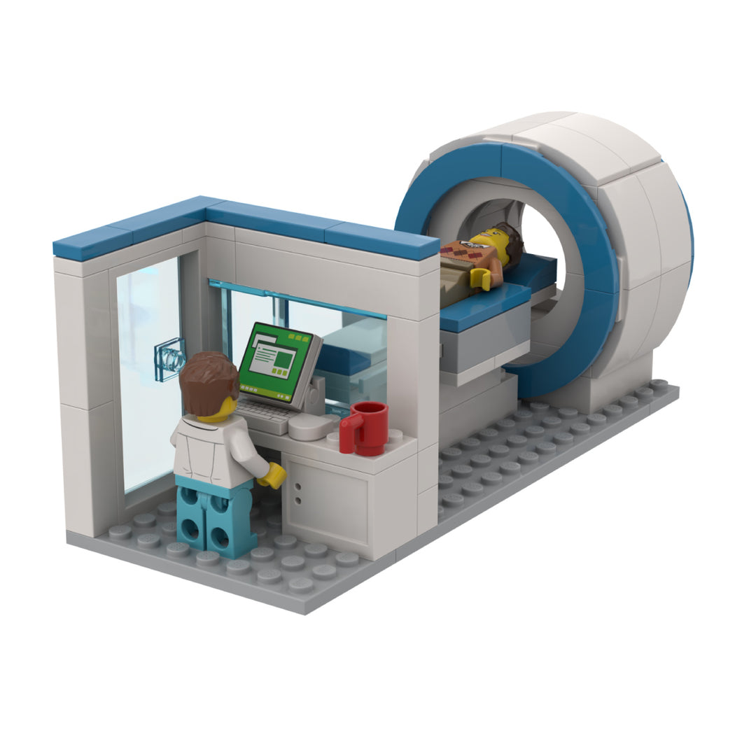 ScienceGrit Custom Brick-Built Medical Set - CT MRI Scanner