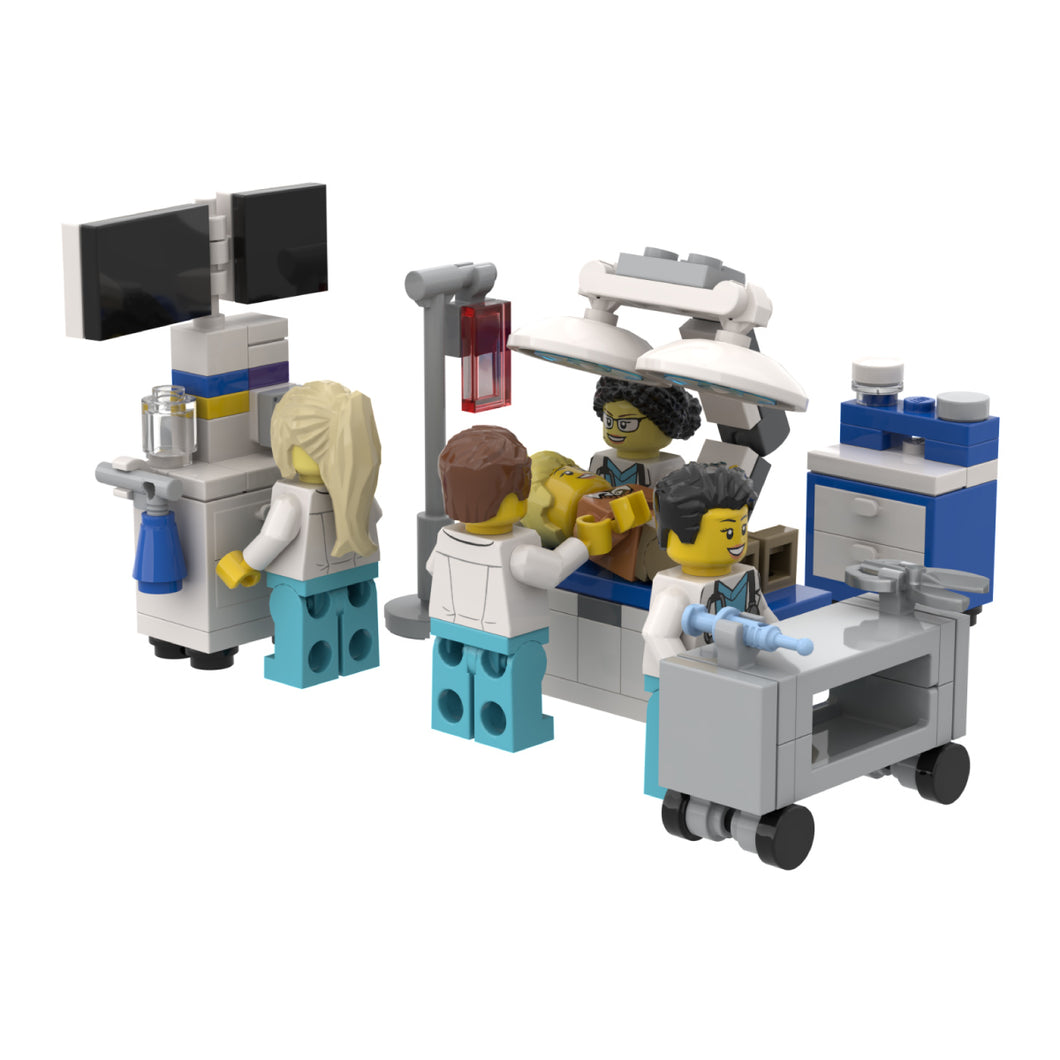 ScienceGrit Custom Brick-Built Medical Set - Operating Room