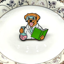 Curious Science Dog Enamel Pin | Gift for Scientists or Dog Lovers