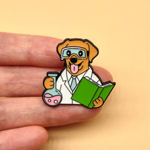 Curious Science Dog Enamel Pin | Gift for Scientists or Dog Lovers