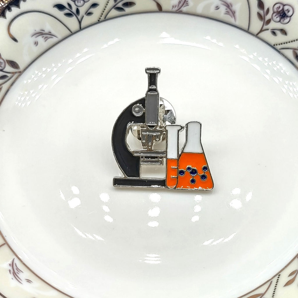 Microscope Enamel Pin | Gift for Scientists or Science Lovers – ScienceGrit