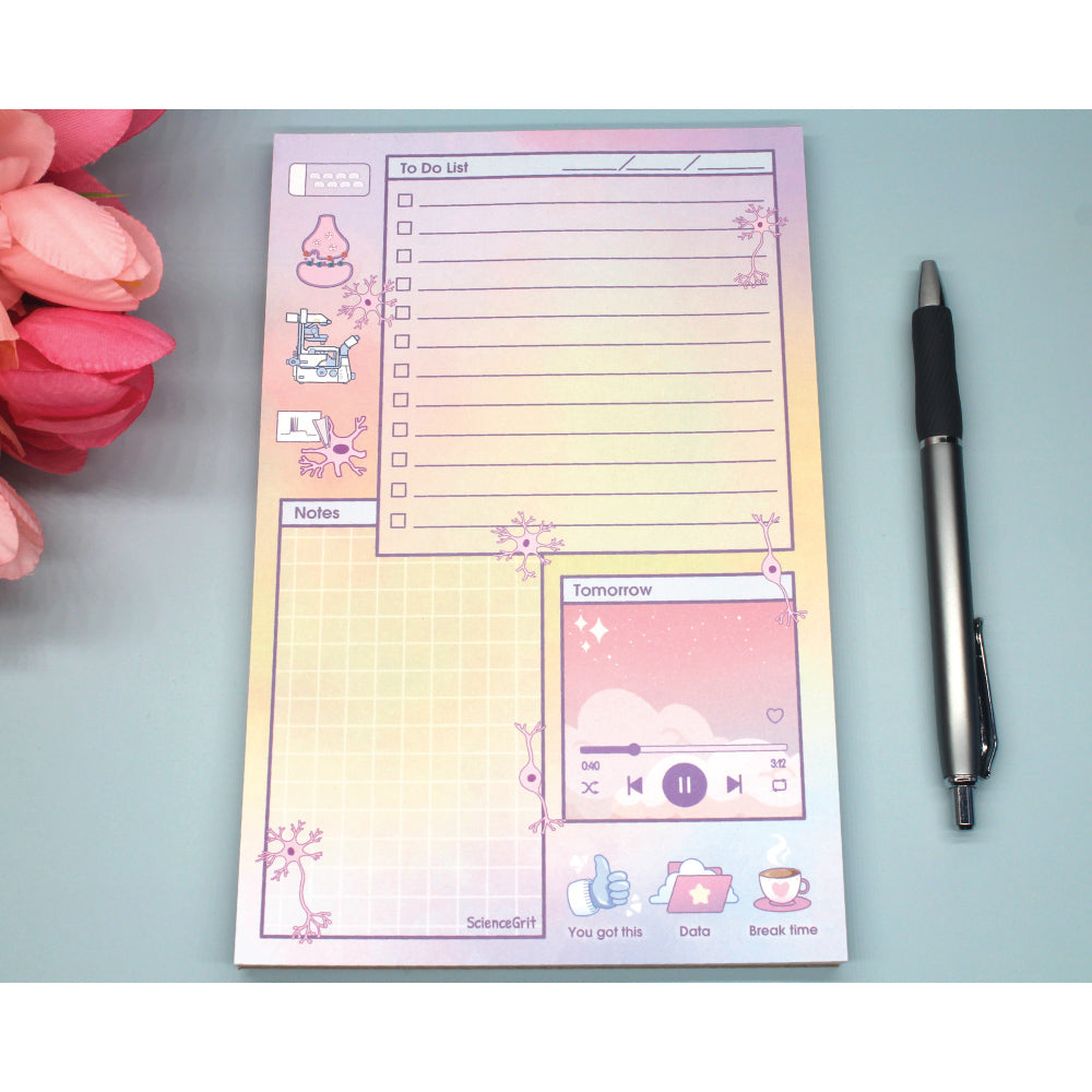 Daily Planner Pad - Neuroscience | Stationery Office Supplies Gift for Neuroscience Students, Neuroscientists, Biologists and Researchers