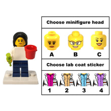 Custom LEGO® Lab Set - Female Scientist Minifigure with Micropipette and Lab Ice Bucket | Gift for Biologists, Chemists, Medical Lab Technicians, and Biology Enthusiasts