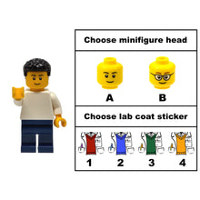 Custom LEGO® Lab Set - Male Scientist Minifigure | Gift for Biologists, Chemists, Medical Lab Technicians, and Biology Enthusiasts