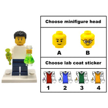 Custom LEGO® Lab Set - Male Scientist Minifigure with Micropipette and Flask | Gift for Chemists, Biologists, Medical Lab Technicians, and Science Enthusiasts