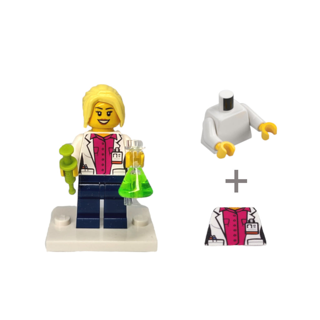 Custom LEGO® Lab Set - Female Scientist Minifigure – ScienceGrit