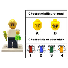 Custom LEGO® Lab Set - Male Scientist Minifigure with Micropipette and Flask | Gift for Chemists, Biologists, Medical Lab Technicians, and Science Enthusiasts