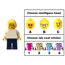 Custom LEGO® Lab Set - Female Scientist Minifigure | Gift for Biologists, Chemists, Medical Lab Technicians, and Biology Enthusiasts