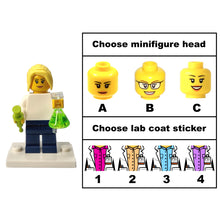 Custom LEGO® Lab Set - Female Scientist Minifigure with Micropipette and Flask | Gift for Chemists, Biologists, Medical Lab Technicians, and Science Enthusiasts