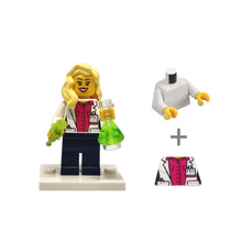 Custom LEGO® Lab Set - Female Scientist Minifigure with Micropipette and Flask | Gift for Chemists, Biologists, Medical Lab Technicians, and Science Enthusiasts