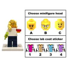 Custom LEGO® Lab Set - Female Scientist Minifigure with Micropipette and Petri Dish | Gift for Biologists, Medical Lab Technicians, and Biology Enthusiasts