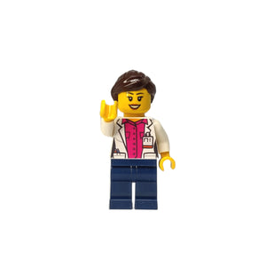 Custom LEGO® Lab Set - Female Scientist Minifigure | Gift for Biologists, Chemists, Medical Lab Technicians, and Biology Enthusiasts