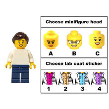 Custom LEGO® Lab Set - Female Scientist Minifigure | Gift for Biologists, Chemists, Medical Lab Technicians, and Biology Enthusiasts