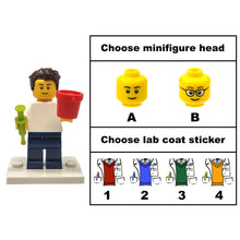 Custom LEGO® Lab Set - Male Scientist Minifigure with Micropipette and Lab Ice Bucket | Gift for Biologists, Chemists, Medical Lab Technicians, and Biology Enthusiasts