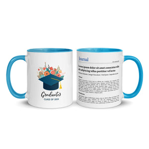 Publication Mug (Handle & Inside in Blue) - Perfect Gift for Master's/PhD Students, Postdocs, Professors, Researchers, and Scientists