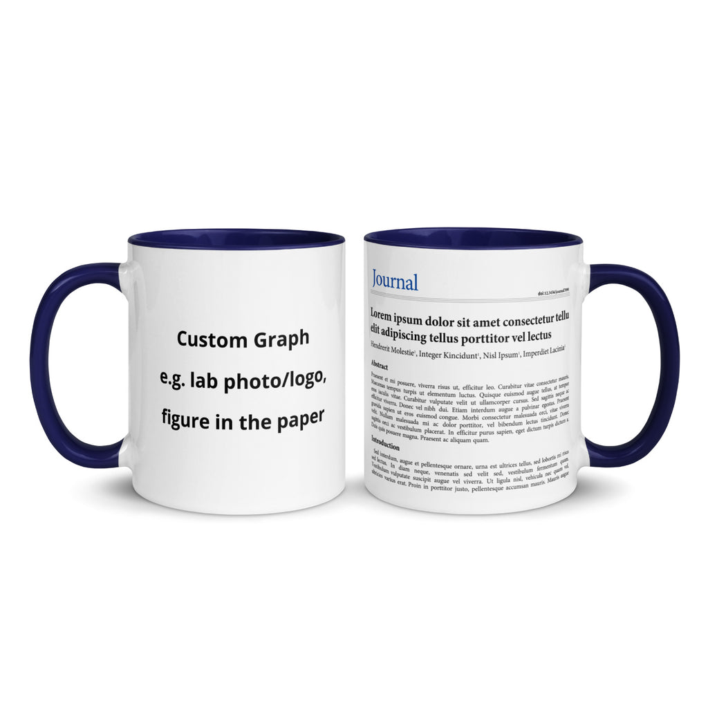 Custom Graph Mug (Handle & Inside in Color) - ScienceGrit