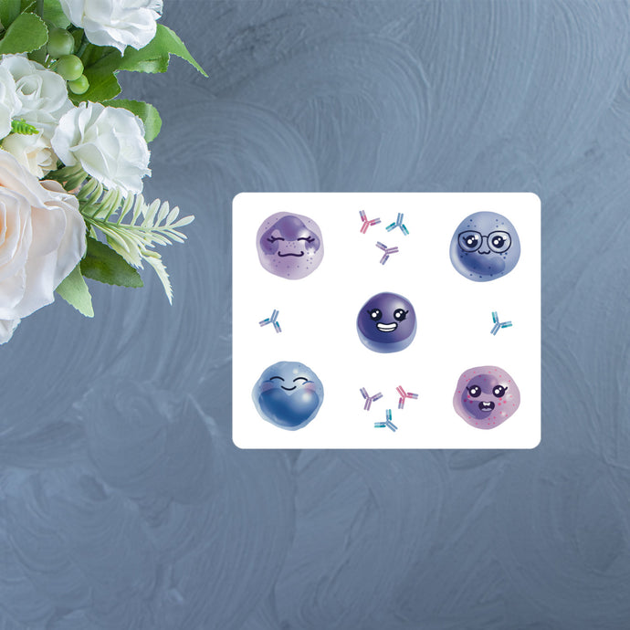 Cute 3D Immune Cells Sticker