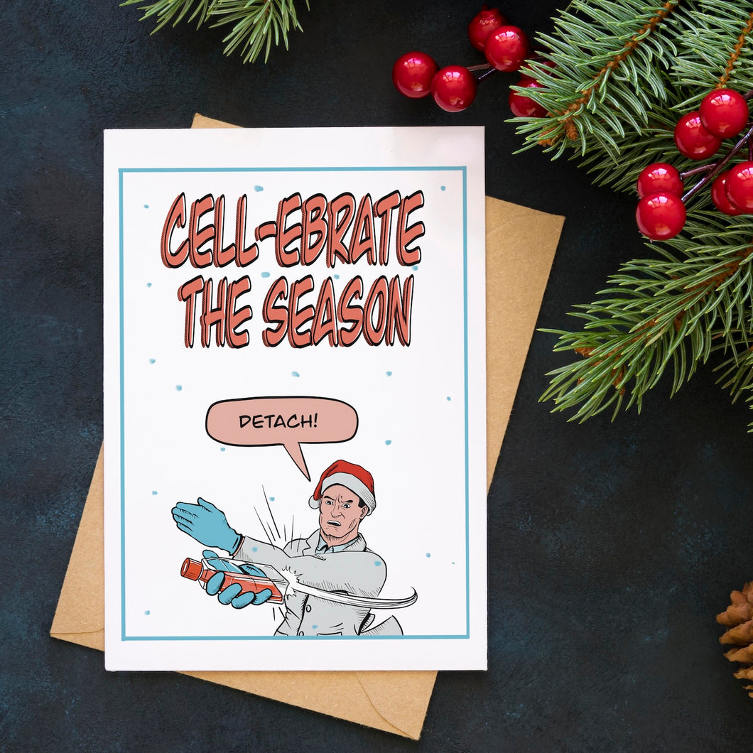 Cell-ebrate The Season (Cell Culture) Greeting Card
