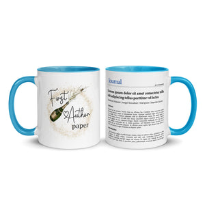 Publication Mug (Handle & Inside in Blue) - Perfect Gift for Master's/PhD Students, Postdocs, Professors, Researchers, and Scientists