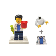 Custom LEGO® Lab Set - Male Scientist Minifigure with Micropipette and Lab Ice Bucket | Gift for Biologists, Chemists, Medical Lab Technicians, and Biology Enthusiasts