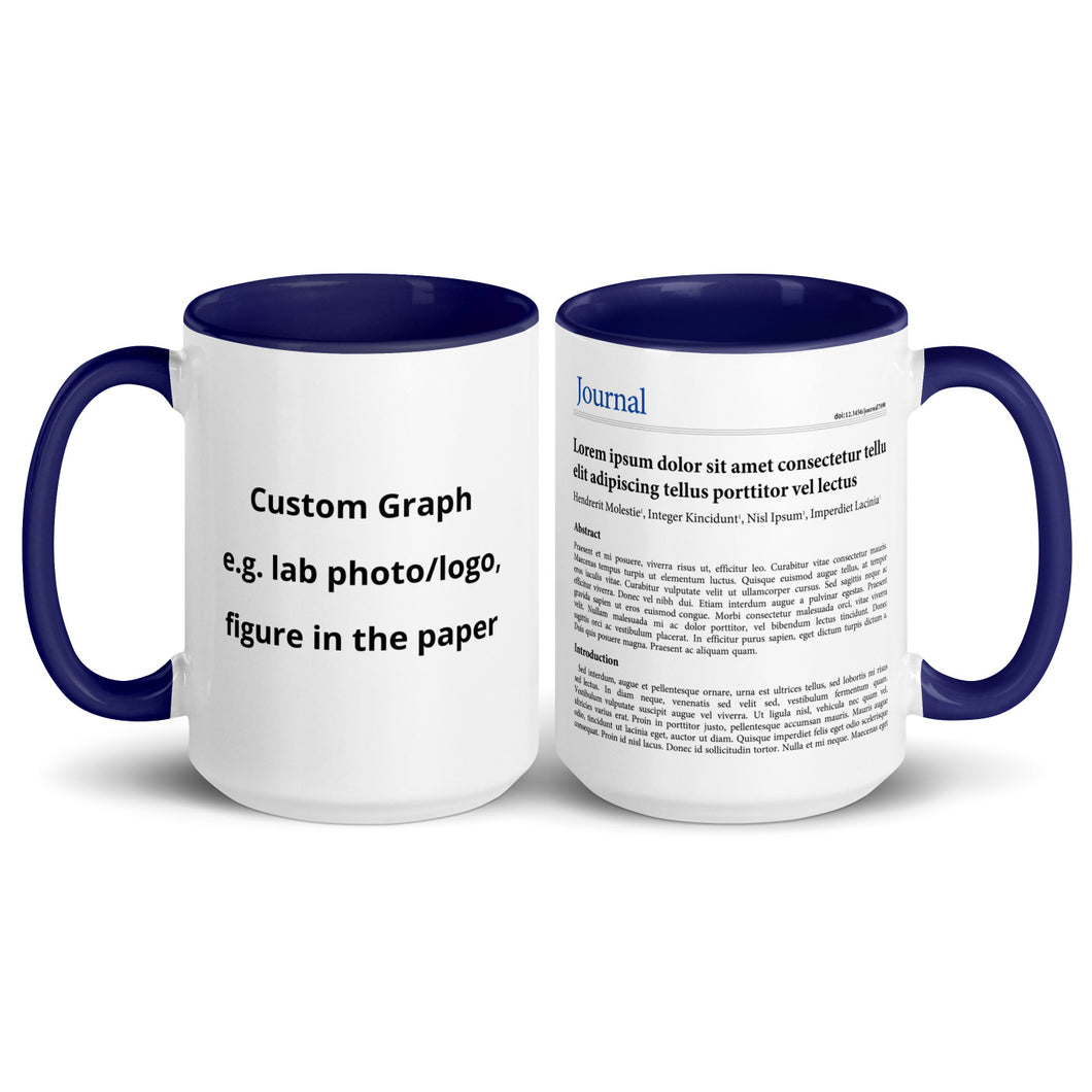 Custom Graph Mug (Handle & Inside in Color) - ScienceGrit