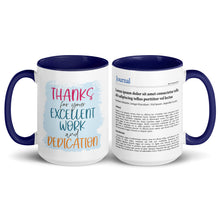 Publication Mug (Handle & Inside in Navy Blue) - Perfect Gift for Master's/PhD Students, Postdocs, Professors, Researchers, and Scientists