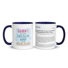 Publication Mug (Handle & Inside in Navy Blue) - Perfect Gift for Master's/PhD Students, Postdocs, Professors, Researchers, and Scientists