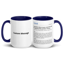 Publication Mug (Handle & Inside in Navy Blue) - Perfect Gift for Master's/PhD Students, Postdocs, Professors, Researchers, and Scientists