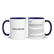 Publication Mug (Handle & Inside in Navy Blue) - Perfect Gift for Master's/PhD Students, Postdocs, Professors, Researchers, and Scientists