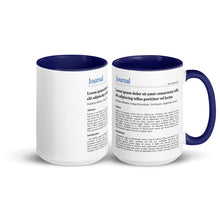Publication Mug (Handle & Inside in Navy Blue) - Perfect Gift for Master's/PhD Students, Postdocs, Professors, Researchers, and Scientists