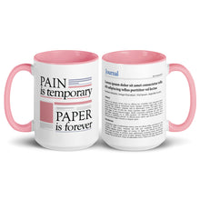 Publication Mug (Handle & Inside in Pink) - Perfect Gift for Master's/PhD Students, Postdocs, Professors, Researchers, and Scientists