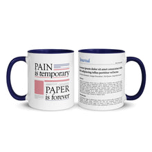 Publication Mug (Handle & Inside in Navy Blue) - Perfect Gift for Master's/PhD Students, Postdocs, Professors, Researchers, and Scientists