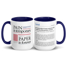 Publication Mug (Handle & Inside in Navy Blue) - Perfect Gift for Master's/PhD Students, Postdocs, Professors, Researchers, and Scientists