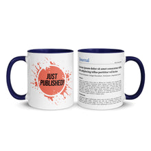 Publication Mug (Handle & Inside in Navy Blue) - Perfect Gift for Master's/PhD Students, Postdocs, Professors, Researchers, and Scientists