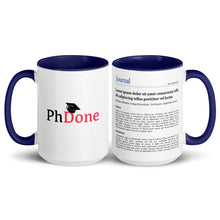 Publication Mug (Handle & Inside in Navy Blue) - Perfect Gift for Master's/PhD Students, Postdocs, Professors, Researchers, and Scientists