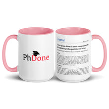 Publication Mug (Handle & Inside in Pink) - Perfect Gift for Master's/PhD Students, Postdocs, Professors, Researchers, and Scientists