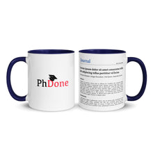 Publication Mug (Handle & Inside in Navy Blue) - Perfect Gift for Master's/PhD Students, Postdocs, Professors, Researchers, and Scientists