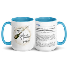 Publication Mug (Handle & Inside in Blue) - Perfect Gift for Master's/PhD Students, Postdocs, Professors, Researchers, and Scientists