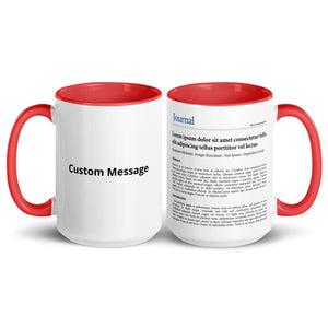 Publication Mug (Handle & Inside in Red) - Perfect Gift for Master's/PhD Students, Postdocs, Professors, Researchers, and Scientists