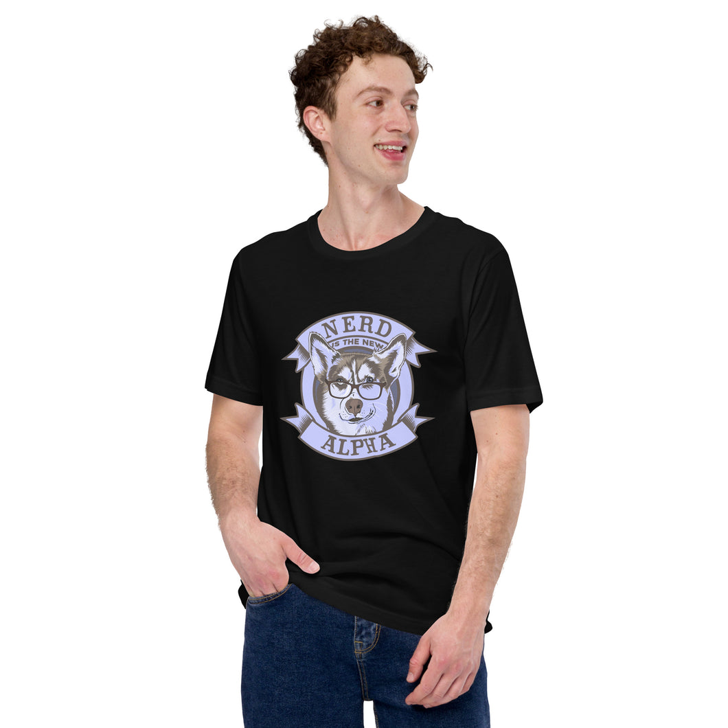 Unisex Short Sleeve Premium Cotton T-shirt - Nerd Is The New Alpha
